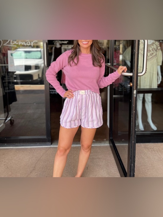 NWT Free People We The Free Jess Long Sleeve - orchid combo - medium - Picture 3 of 10